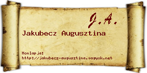 Jakubecz Augusztina névjegykártya
